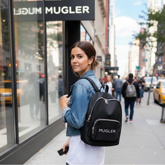Mugler Handbags - Mugler Black Urban Backpack
